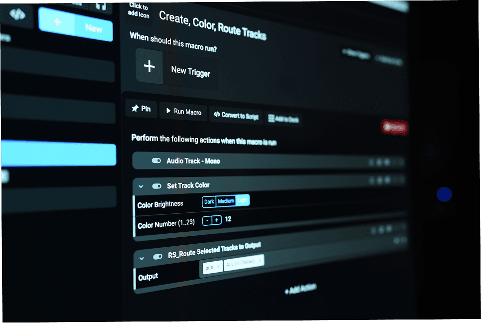 Macros, scripts and real-time automation