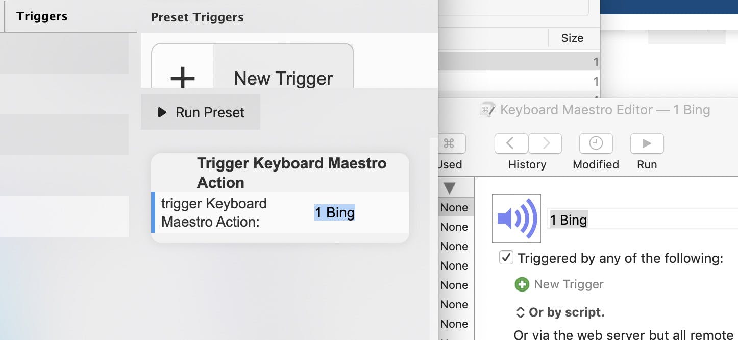 Trigger Keyboard Maestro Actions