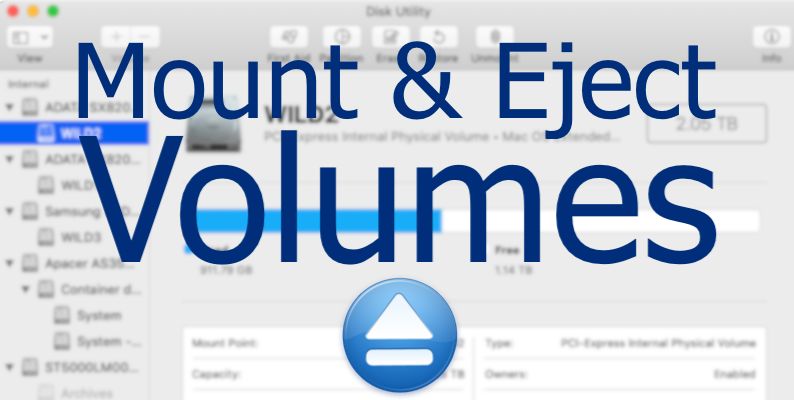 Mount & Eject Volumes